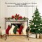 Christmas Stocking Holder Stand with 10 Hooks - Heavy Duty Rack Stocking Hooks for Hang up to 10 Holiday Stockings, Ornaments, Black